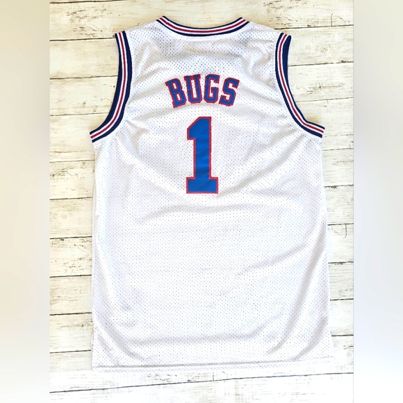 Authentic Vintage 90's Champion Space Jam Tune Squad Bugs White Jersey Tank #1 - Picture 6 of 8